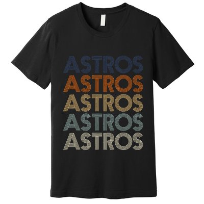 A.S.T.R.O.S Retro Style 70s 80s First Name Premium T-Shirt