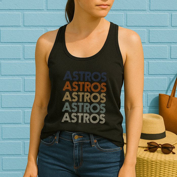 A.S.T.R.O.S Retro Style 70s 80s First Name Womens Tank Top