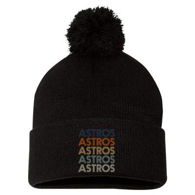 A.S.T.R.O.S Retro Style 70s 80s First Name Pom Pom 12in Knit Beanie