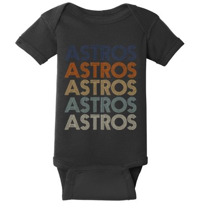 A.S.T.R.O.S Retro Style 70s 80s First Name Baby Bodysuit