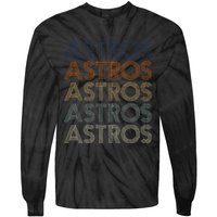 A.S.T.R.O.S Retro Style 70s 80s First Name Tie-Dye Long Sleeve Shirt