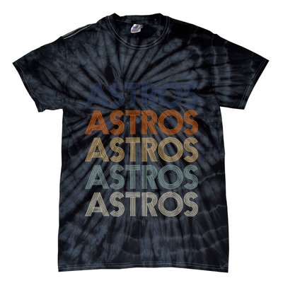 A.S.T.R.O.S Retro Style 70s 80s First Name Tie-Dye T-Shirt