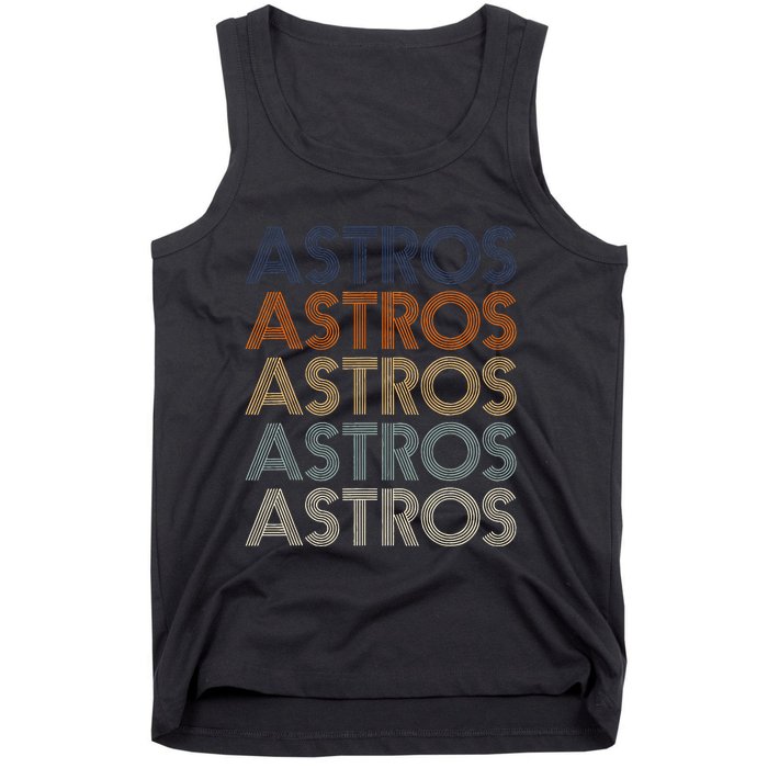 A.S.T.R.O.S Retro Style 70s 80s First Name Tank Top