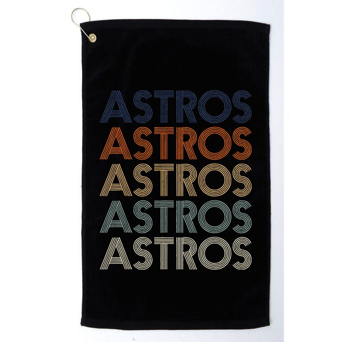 A.S.T.R.O.S Retro Style 70s 80s First Name Golf Towel