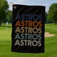 A.S.T.R.O.S Retro Style 70s 80s First Name Golf Towel