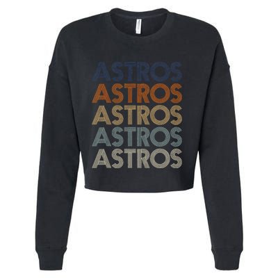 A.S.T.R.O.S Retro Style 70s 80s First Name Cropped Pullover Crew