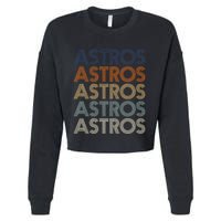 A.S.T.R.O.S Retro Style 70s 80s First Name Cropped Pullover Crew