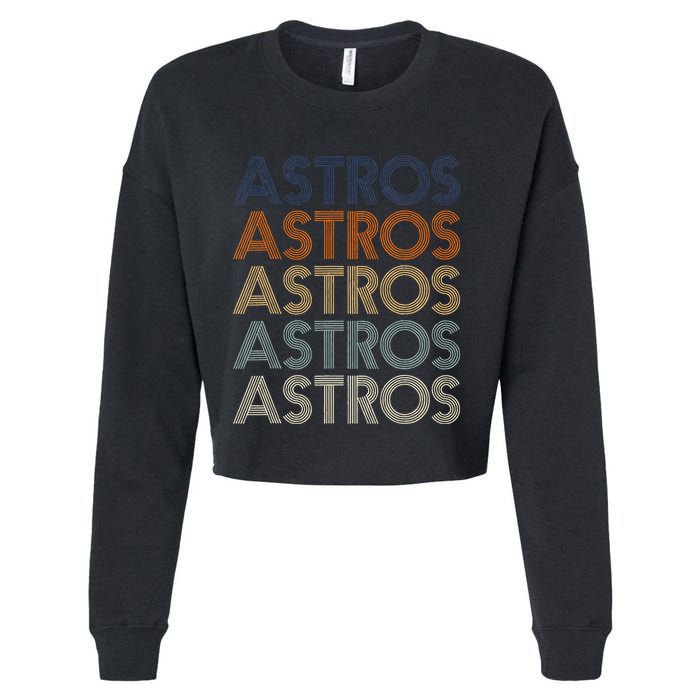 A.S.T.R.O.S Retro Style 70s 80s First Name Cropped Pullover Crew