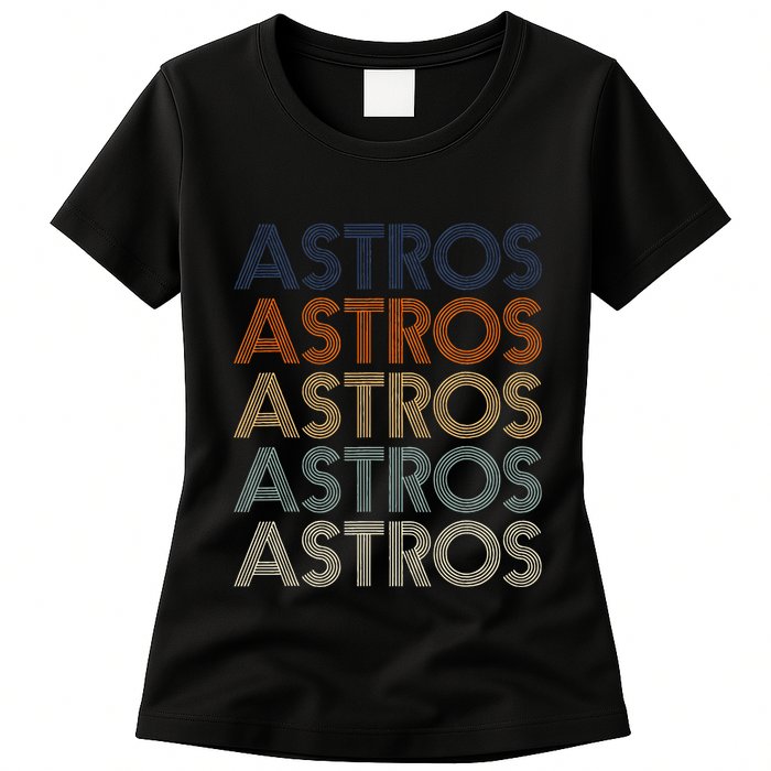A.S.T.R.O.S Retro Style 70s 80s First Name Womens T-Shirt