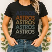 A.S.T.R.O.S Retro Style 70s 80s First Name Womens T-Shirt