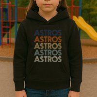 A.S.T.R.O.S Retro Style 70s 80s First Name Kids Hoodie