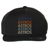 A.S.T.R.O.S Retro Style 70s 80s First Name Wool Snapback Cap