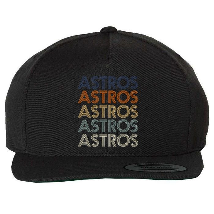A.S.T.R.O.S Retro Style 70s 80s First Name Wool Snapback Cap