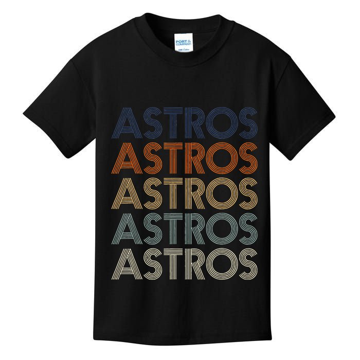 A.S.T.R.O.S Retro Style 70s 80s First Name Kids T-Shirt