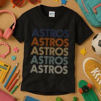 A.S.T.R.O.S Retro Style 70s 80s First Name Kids T-Shirt