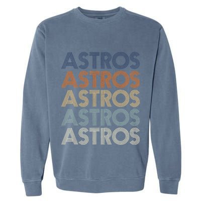 A.S.T.R.O.S Retro Style 70s 80s First Name Garment-Dyed Sweatshirt