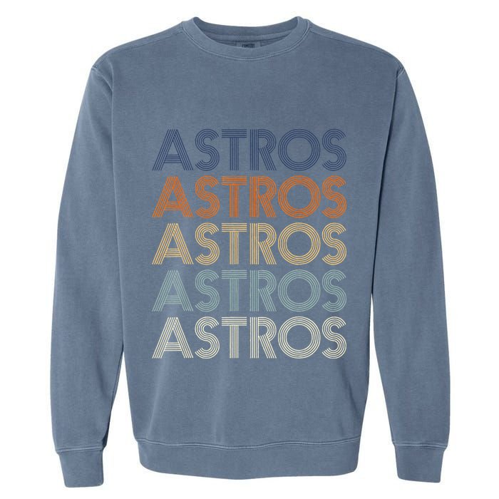 A.S.T.R.O.S Retro Style 70s 80s First Name Garment-Dyed Sweatshirt