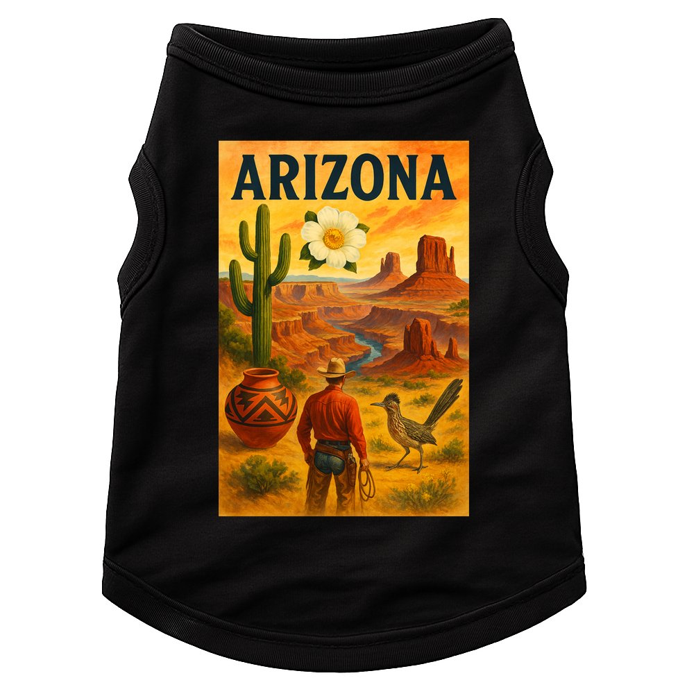 Arizona Retro Sunset Doggie Tank