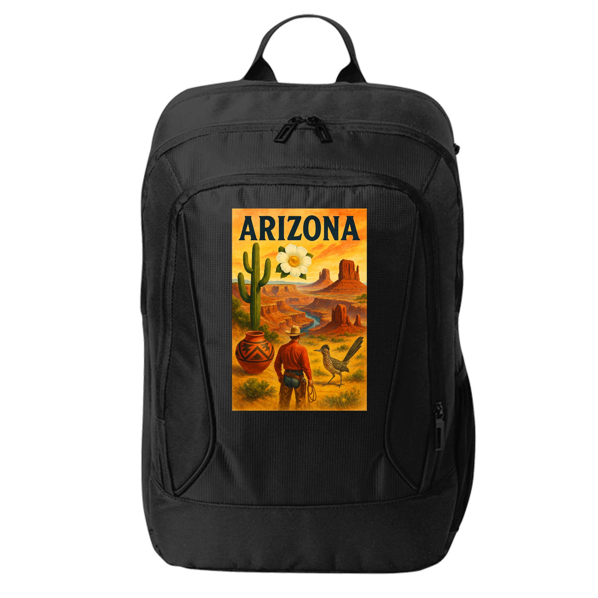 Arizona Retro Sunset City Backpack