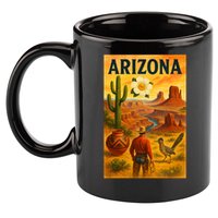 Arizona Retro Sunset 11oz C Handle Ceramic Mug