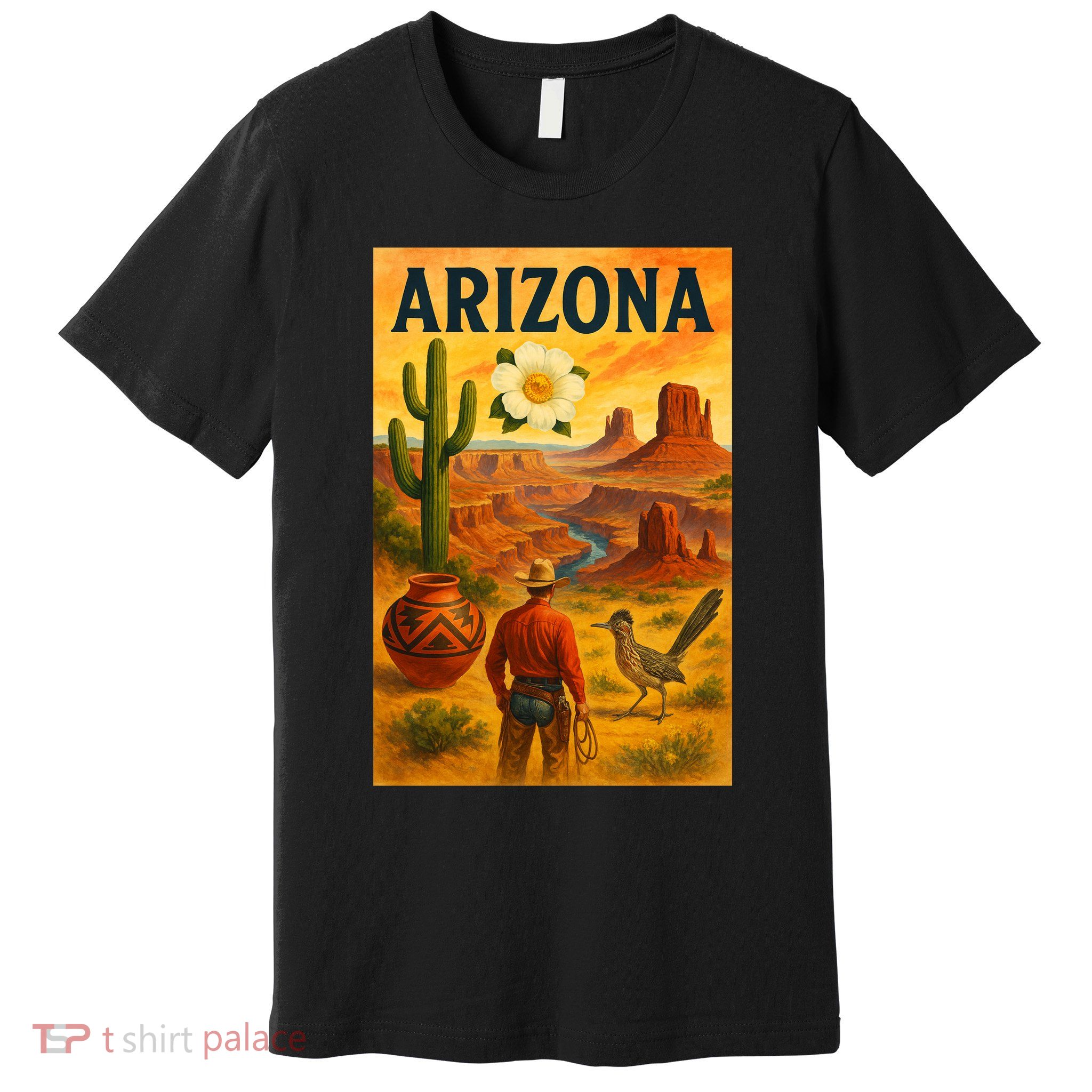 Arizona Retro Sunset Premium T-Shirt