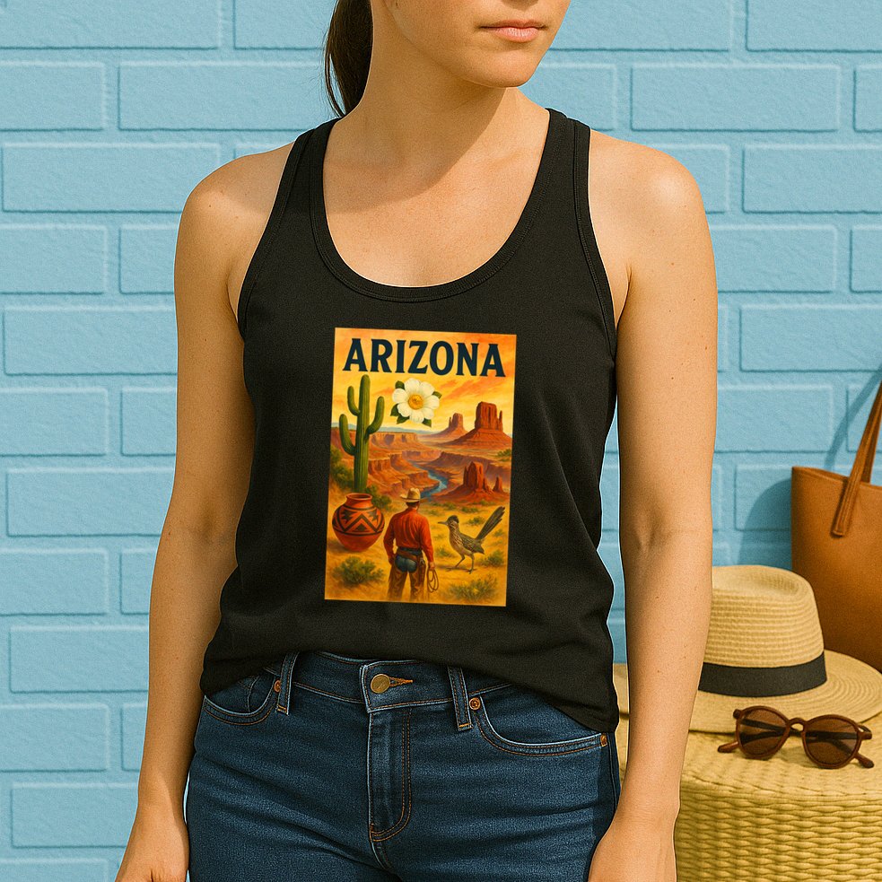 Arizona Retro Sunset Womens Tank Top