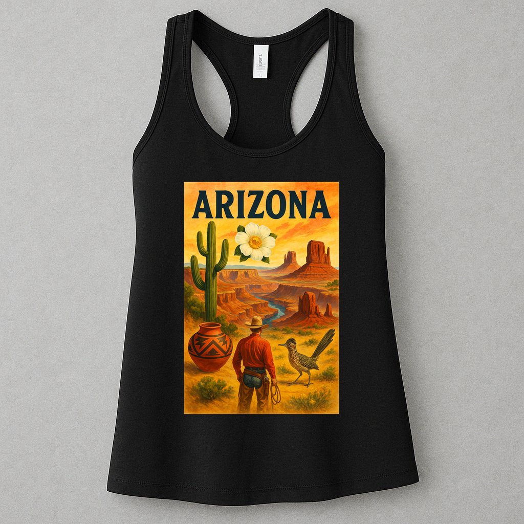 Arizona Retro Sunset Womens Tank Top