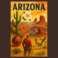 Arizona Retro Sunset Apron