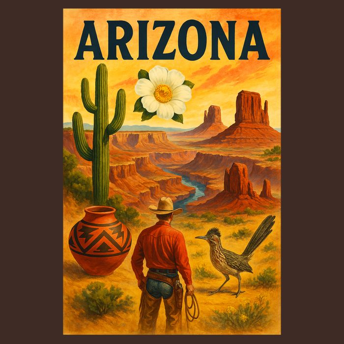 Arizona Retro Sunset Apron