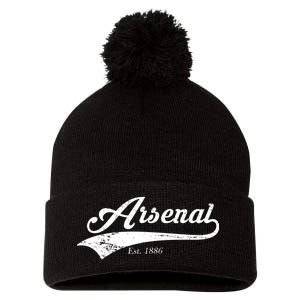 Arsenal Est. 1886 London Soccer Pom Pom 12in Knit Beanie