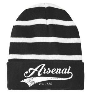 Arsenal Est. 1886 London Soccer Striped Beanie with Solid Band