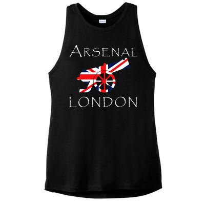 Arsenal London Soccer Jersey Cannon Union Jack  Ladies PosiCharge Tri-Blend Wicking Tank