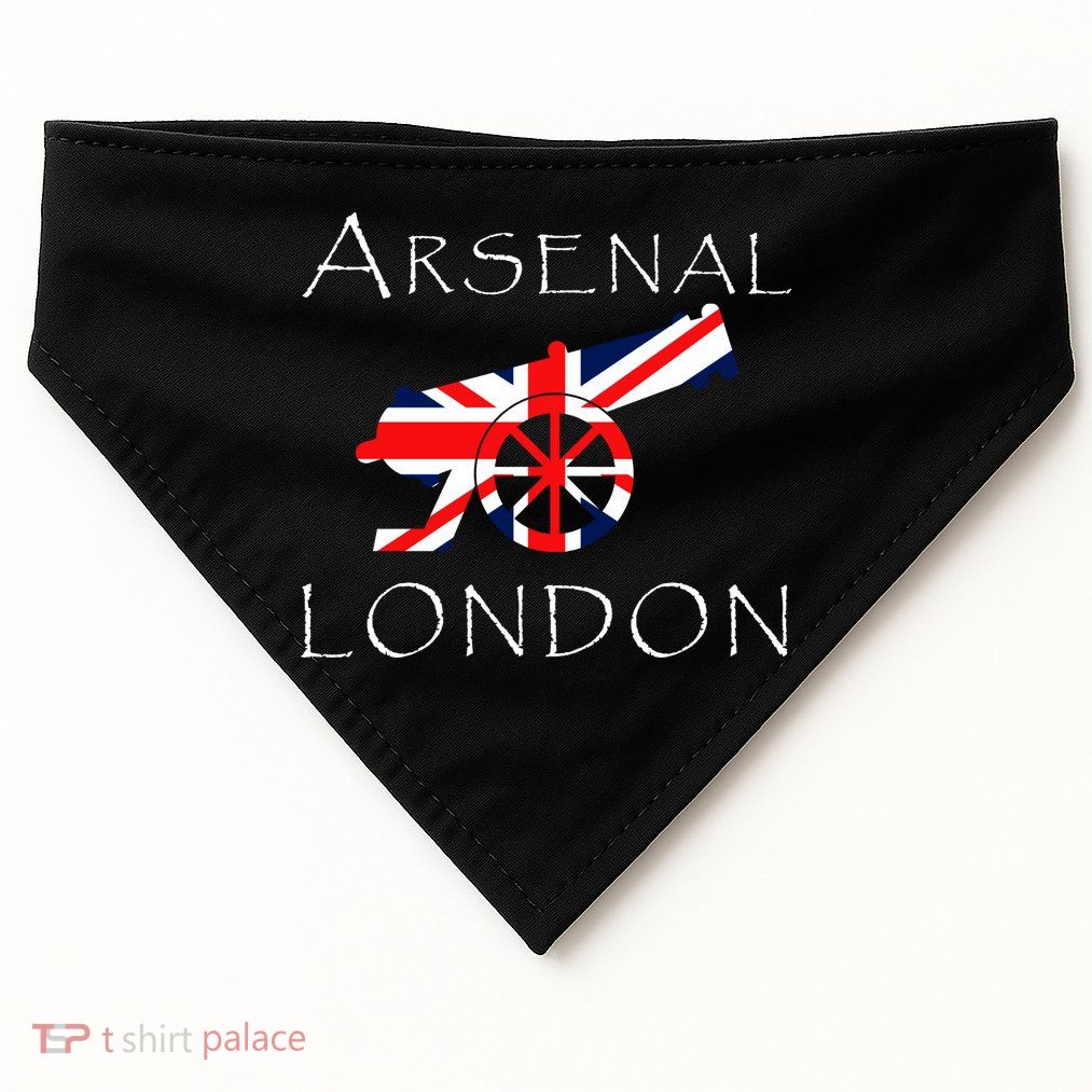 Arsenal London Soccer Jersey Cannon Union Jack  USA-Made Doggie Bandana