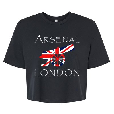 Arsenal London Soccer Jersey Cannon Union Jack  Bella+Canvas Jersey Crop Tee