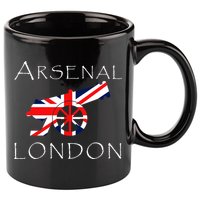 Arsenal London Soccer Jersey Cannon Union Jack  11oz C Handle Ceramic Mug