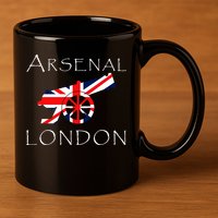 Arsenal London Soccer Jersey Cannon Union Jack  11oz C Handle Ceramic Mug