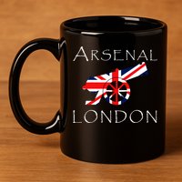Arsenal London Soccer Jersey Cannon Union Jack  11oz C Handle Ceramic Mug