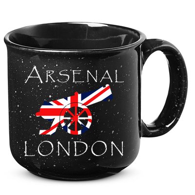 Arsenal London Soccer Jersey Cannon Union Jack  15oz Campfire Ceramic Mug