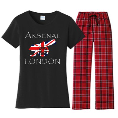 Arsenal London Soccer Jersey Cannon Union Jack  Women's Flannel Pajama Set