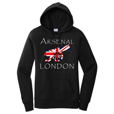 Arsenal London Soccer Jersey Cannon Union Jack  Women's Pullover Hoodie