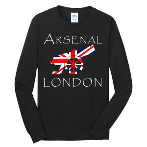 Arsenal London Soccer Jersey Cannon Union Jack  Tall Long Sleeve T-Shirt