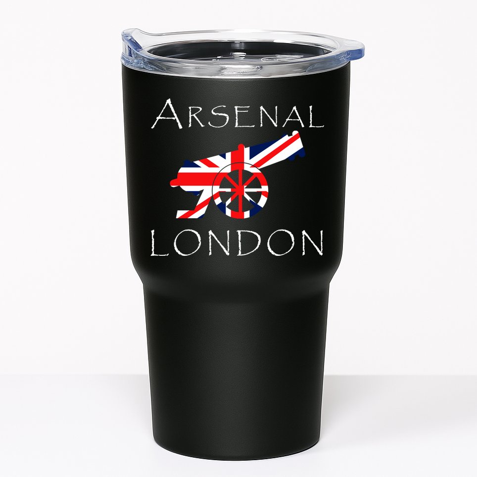 Arsenal London Soccer Jersey Cannon Union Jack  Tumbler
