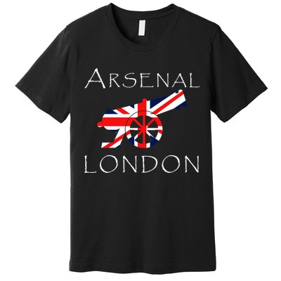 Arsenal London Soccer Jersey Cannon Union Jack  Premium T-Shirt