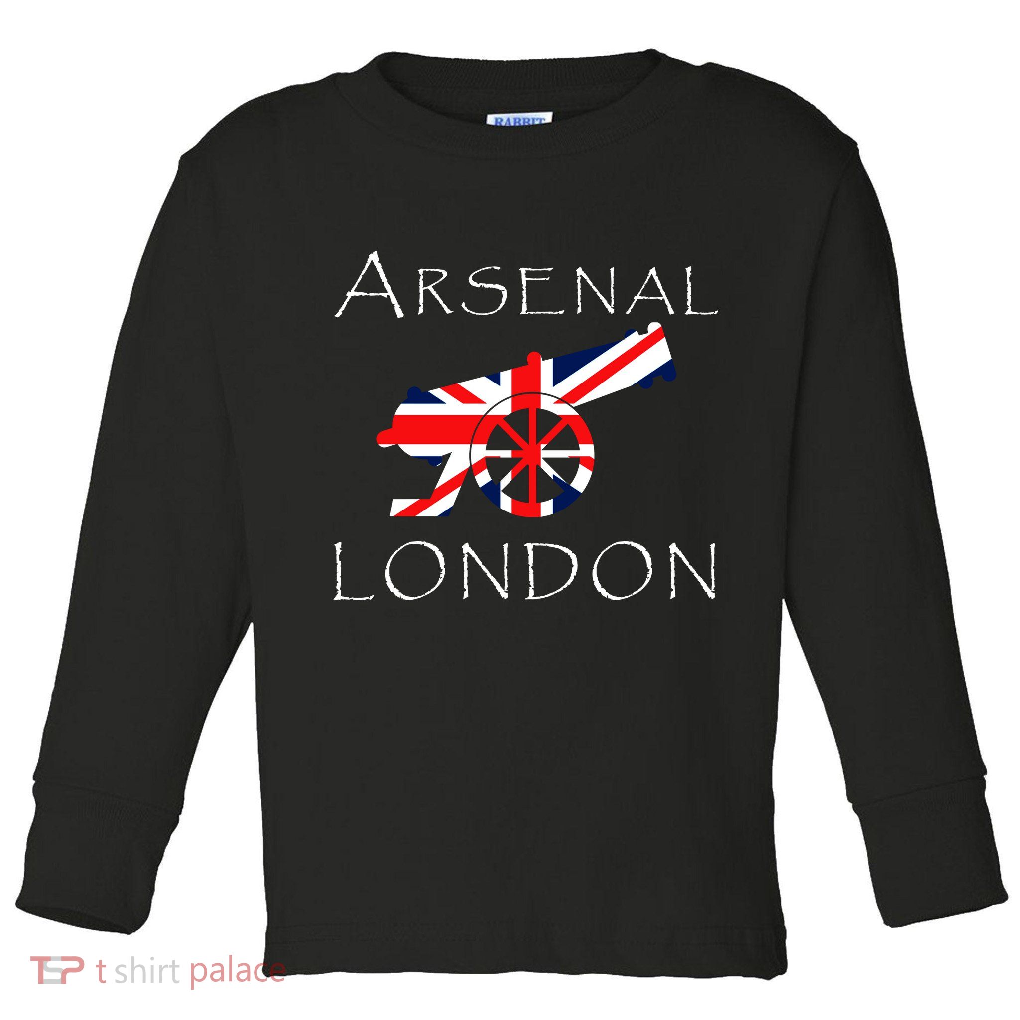 Arsenal London Soccer Jersey Cannon Union Jack  Toddler Long Sleeve Shirt
