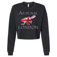 Arsenal London Soccer Jersey Cannon Union Jack  Cropped Pullover Crew