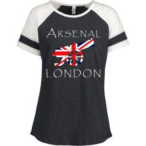 Arsenal London Soccer Jersey Cannon Union Jack  Enza Ladies Jersey Colorblock Tee