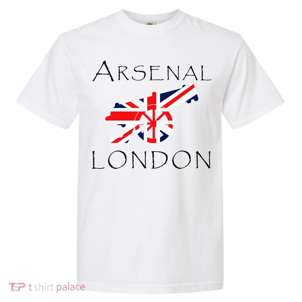 Arsenal London Soccer Jersey Cannon Union Jack T-Shirt Arsenal London Soccer Jersey Cannon Union Jack T-Shirt