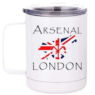 Arsenal London Soccer Jersey Cannon Union Jack  12 oz Stainless Steel Tumbler Cup