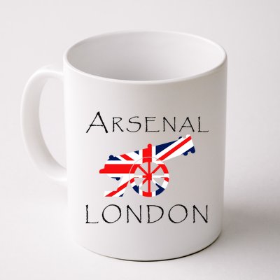 Arsenal London Soccer Jersey Cannon Union Jack  Coffee Mug