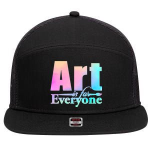 Art Is For Everyone 7 Panel Mesh Trucker Snapback Hat